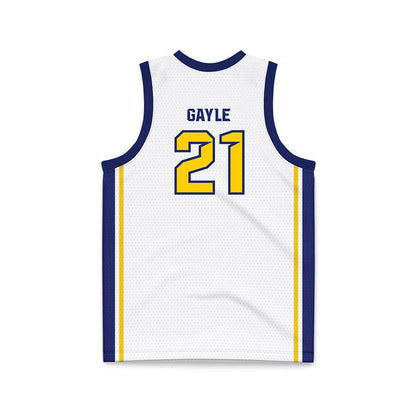 Southern Nevada - NCAA Men's Basketball : Zion Gayle - White Basketball Jersey-1