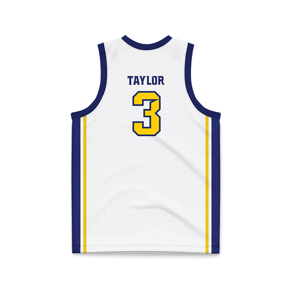 Southern Nevada - NCAA Men's Basketball : Khamari Taylor - White Basketball Jersey-1