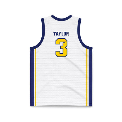Southern Nevada - NCAA Men's Basketball : Khamari Taylor - White Basketball Jersey-1