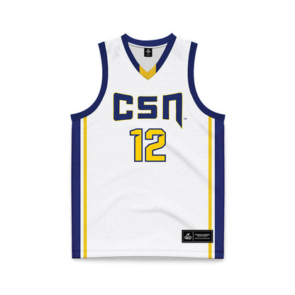 Southern Nevada - NCAA Men's Basketball : Joshua Chiu - White Basketball Jersey-0