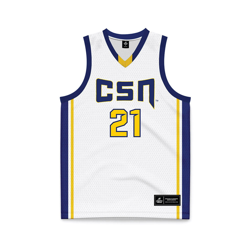 Southern Nevada - NCAA Men's Basketball : Zion Gayle - White Basketball Jersey-0