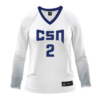 Southern Nevada - NCAA Women's Volleyball : Jardine Faasipa - White Volleyball Jersey-0