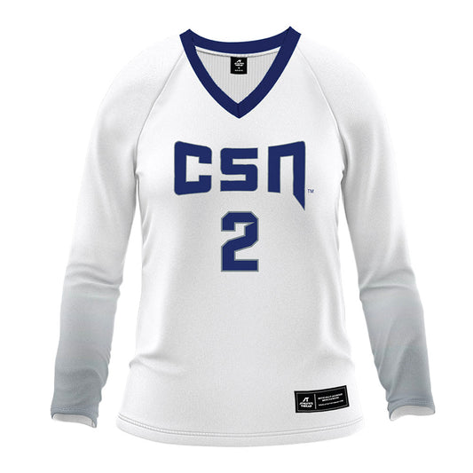 Southern Nevada - NCAA Women's Volleyball : Jardine Faasipa - White Volleyball Jersey-0
