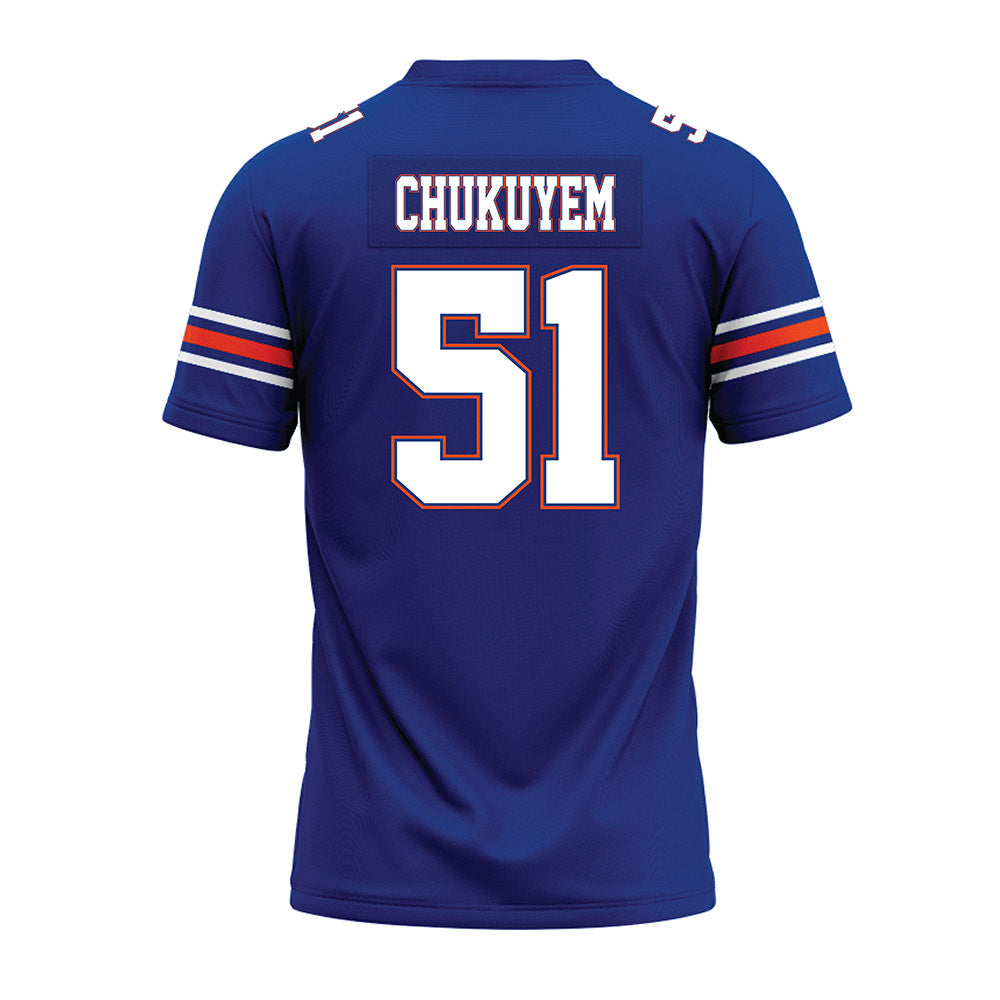 Florida - NCAA Football : Tyler Chukuyem - Blue Premium Football Jersey-1