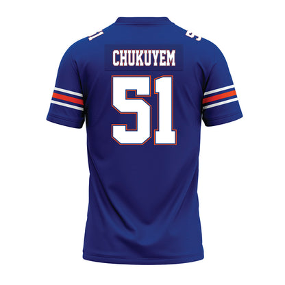 Florida - NCAA Football : Tyler Chukuyem - Blue Premium Football Jersey-1