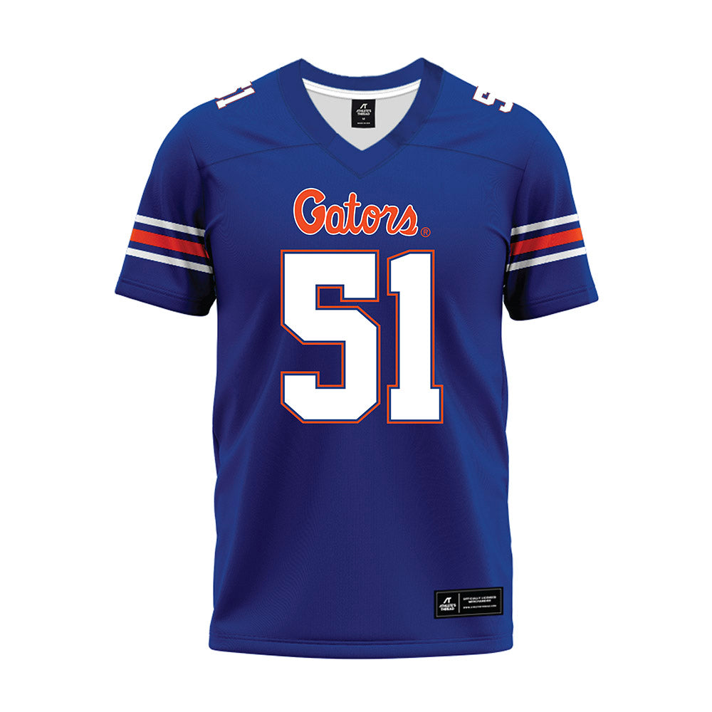 Florida - NCAA Football : Tyler Chukuyem - Blue Premium Football Jersey-0
