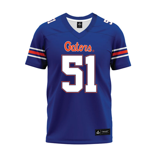 Florida - NCAA Football : Tyler Chukuyem - Blue Premium Football Jersey-0