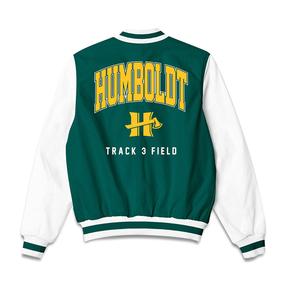Humboldt State - NCAA Men's Track & Field : Damian Greenwood - Bomber Jacket-1