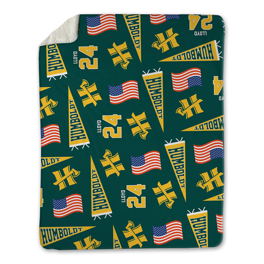 Humboldt State - NCAA Women's Basketball : Kyori Lloyd - USA Blanket-0