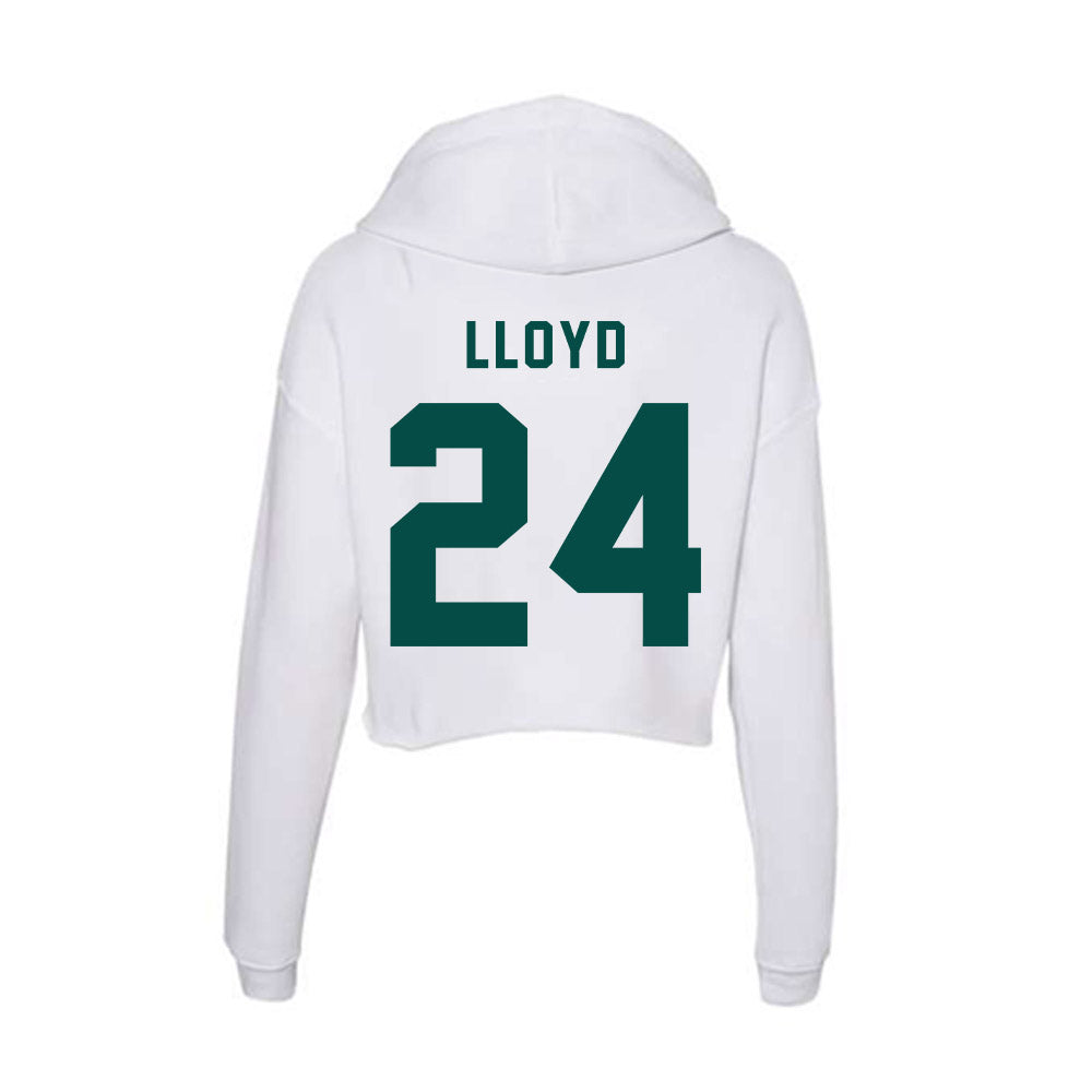 Humboldt State - NCAA Women's Basketball : Kyori Lloyd - Classic Shersey Women's Crop Fleece Hoodie-1