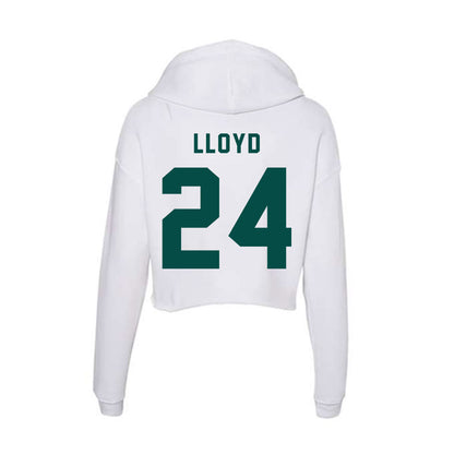 Humboldt State - NCAA Women's Basketball : Kyori Lloyd - Classic Shersey Women's Crop Fleece Hoodie-1