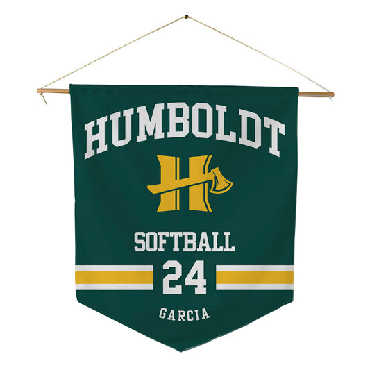 Humboldt State - NCAA Softball : Gaige Garcia - Pennant - 18" x 21"-0