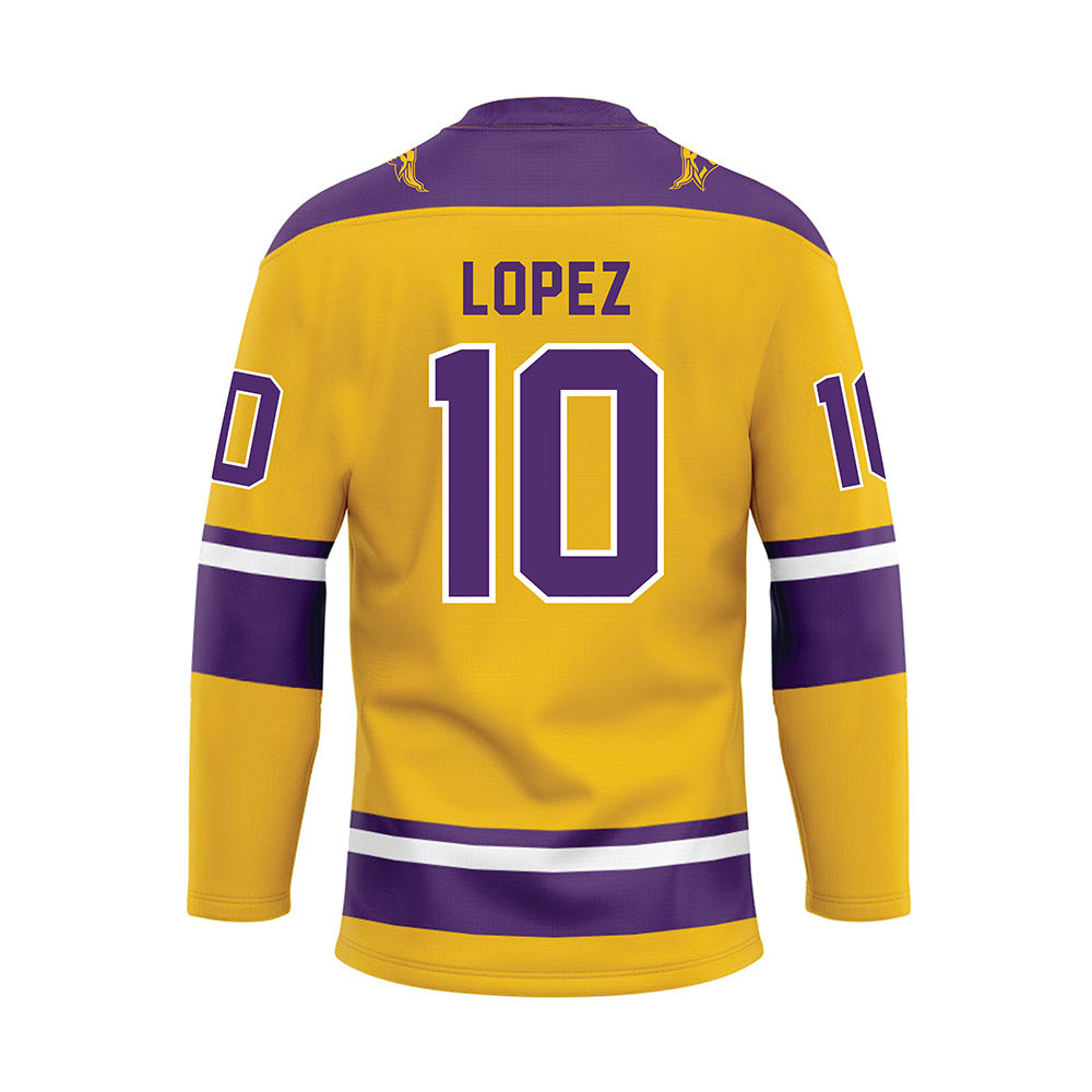 Minn. St. - NCAA Women's Ice Hockey : Zoe Lopez - Gold Hockey Jersey-1