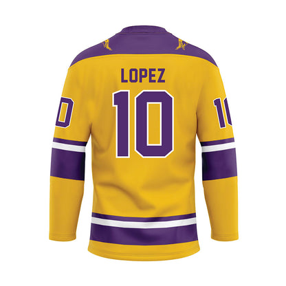 Minn. St. - NCAA Women's Ice Hockey : Zoe Lopez - Gold Hockey Jersey-1