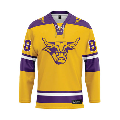 Minn. St. - NCAA Women's Ice Hockey : Katie Olfert - Gold Hockey Jersey-0