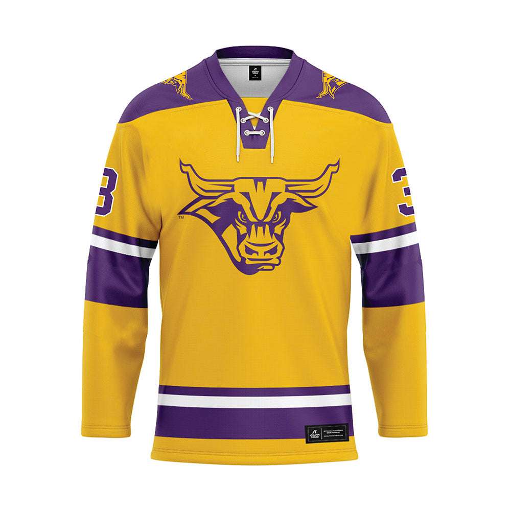 Minn. St. - NCAA Women's Ice Hockey : Anika Stromme - Gold Hockey Jersey-0