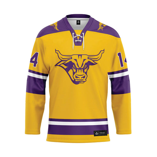 Minn. St. - NCAA Women's Ice Hockey : Mercury Bischoff - Gold Hockey Jersey-0
