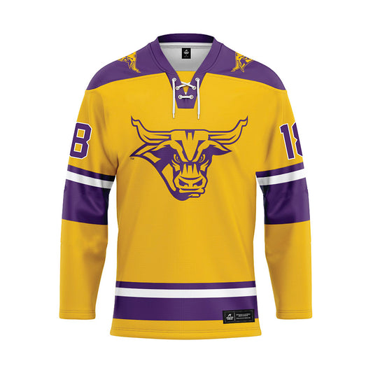 Minn. St. - NCAA Women's Ice Hockey : Makayla Moran - Gold Hockey Jersey-0