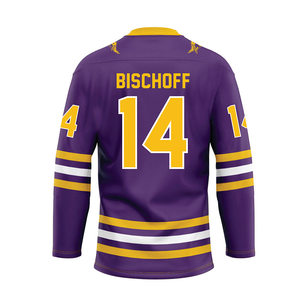 Minn. St. - NCAA Women's Ice Hockey : Mercury Bischoff - Purple Hockey Jersey-1