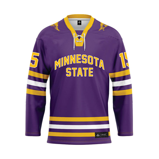 Minn. St. - NCAA Women's Ice Hockey : Kianna Roeske - Purple Hockey Jersey-0