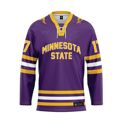 Minn. St. - NCAA Women's Ice Hockey : Lauren Zawoyski - Purple Hockey Jersey-0