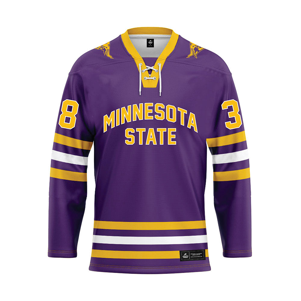 Minn. St. - NCAA Women's Ice Hockey : Jaya Schippel - Purple Hockey Jersey-0
