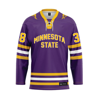 Minn. St. - NCAA Women's Ice Hockey : Jaya Schippel - Purple Hockey Jersey-0