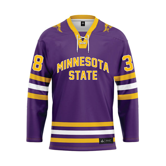 Minn. St. - NCAA Women's Ice Hockey : Jaya Schippel - Purple Hockey Jersey-0