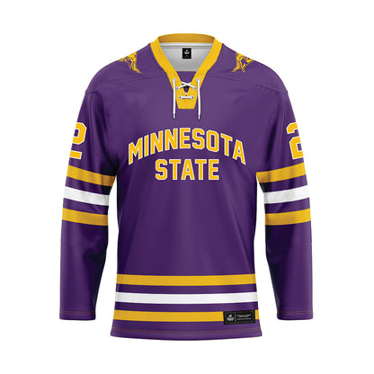Minn. St. - NCAA Women's Ice Hockey : Mika Cichosz - Purple Hockey Jersey-0