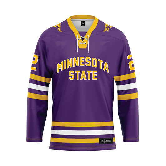 Minn. St. - NCAA Women's Ice Hockey : Mika Cichosz - Purple Hockey Jersey-0