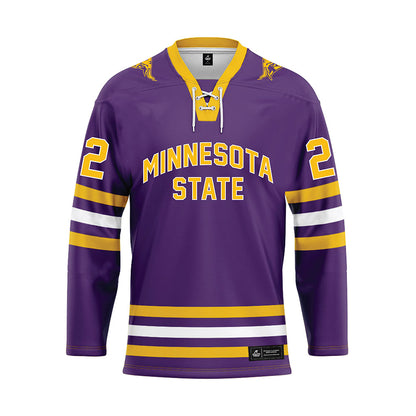 Minn. St. - NCAA Women's Ice Hockey : Tori Anderson - Purple Hockey Jersey-0