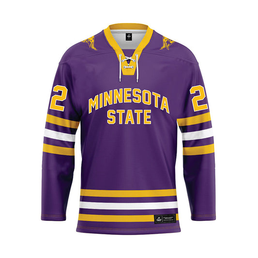 Minn. St. - NCAA Women's Ice Hockey : Tori Anderson - Purple Hockey Jersey-0