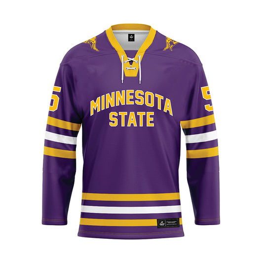 Minn. St. - NCAA Women's Ice Hockey : Sophie Stramel - Purple Hockey Jersey-0