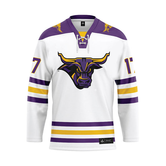 Minn. St. - NCAA Women's Ice Hockey : Lauren Zawoyski - White Hockey Jersey-0