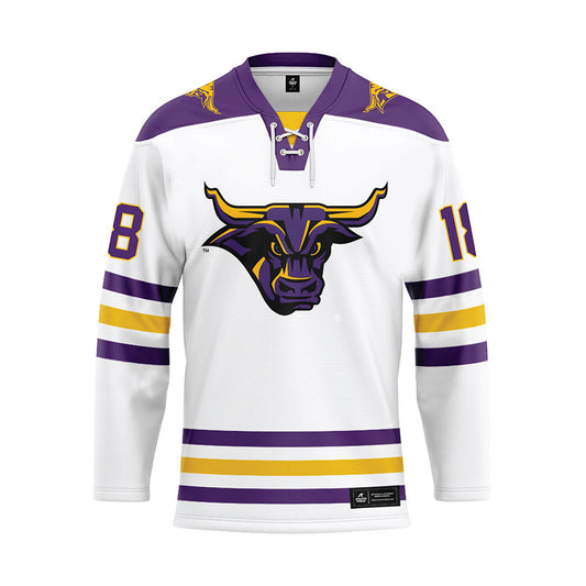 Minn. St. - NCAA Women's Ice Hockey : Makayla Moran - White Hockey Jersey-0
