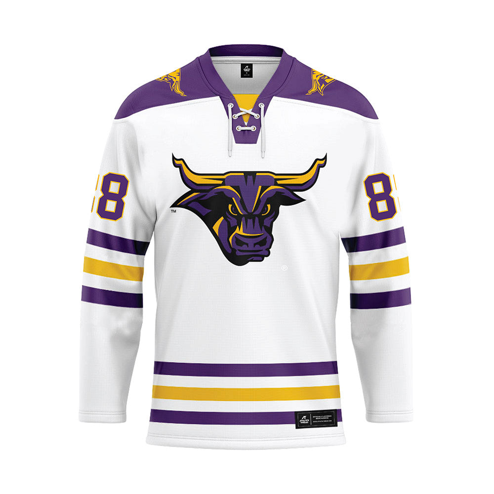 Minn. St. - NCAA Women's Ice Hockey : Katie Olfert - White Hockey Jersey-0