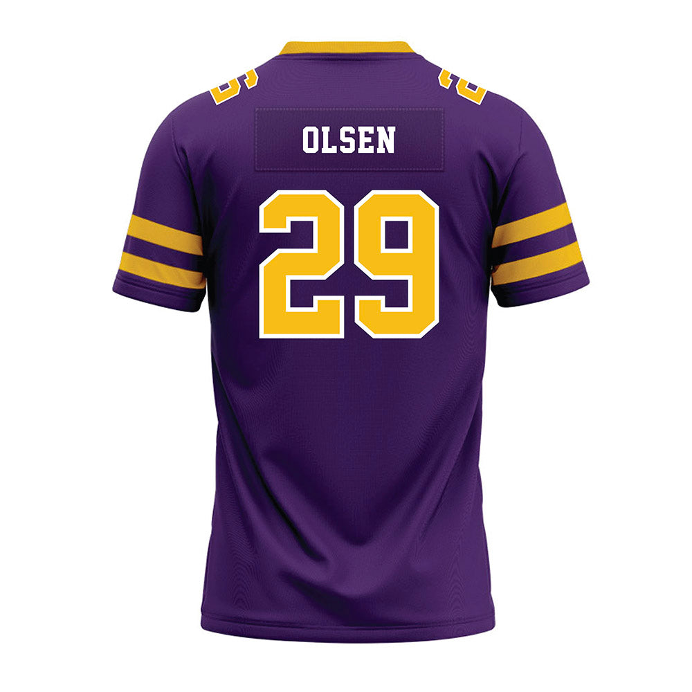 Minn. St. - NCAA Football : Gage Olsen - Purple Premium Football Jersey-1