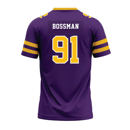 Minn. St. - NCAA Football : Sam Bossman - Purple Premium Football Jersey-1
