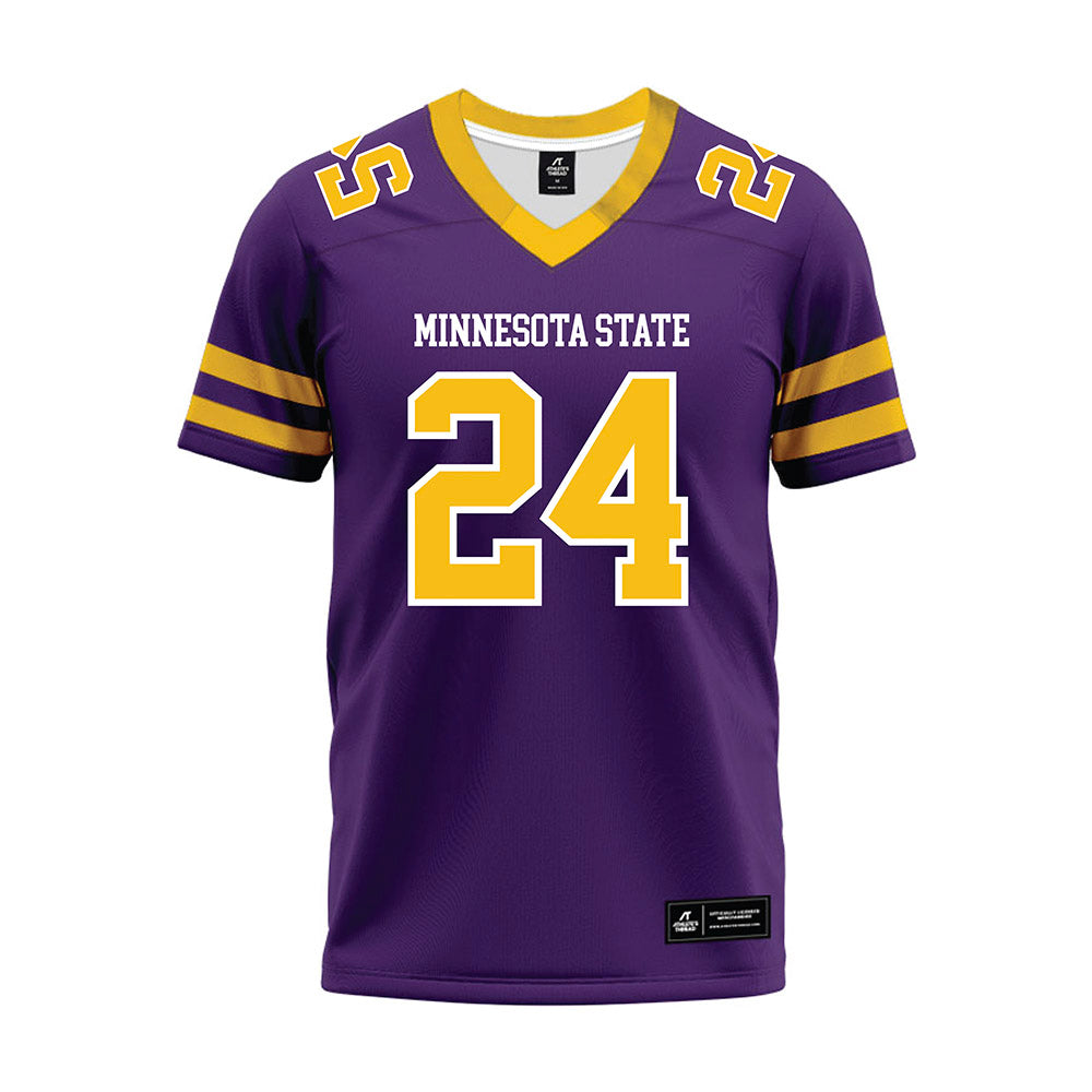 Minn. St. - NCAA Football : Tate Eccles - Purple Premium Football Jersey-0