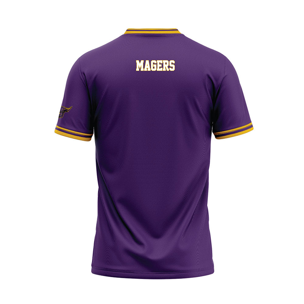 Minn. St. - NCAA Baseball : Matt Magers - Purple Baseball Jersey-1