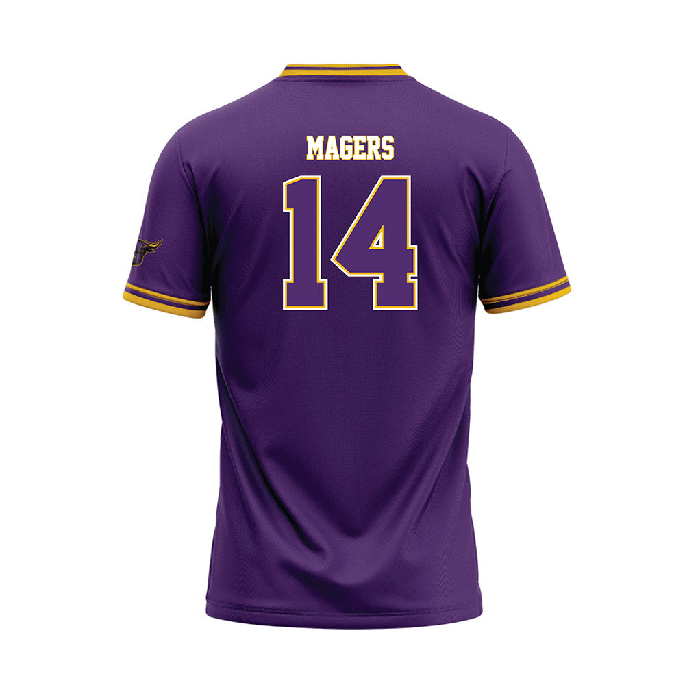 Minn. St. - NCAA Baseball : Louis Magers - Purple Baseball Jersey-1