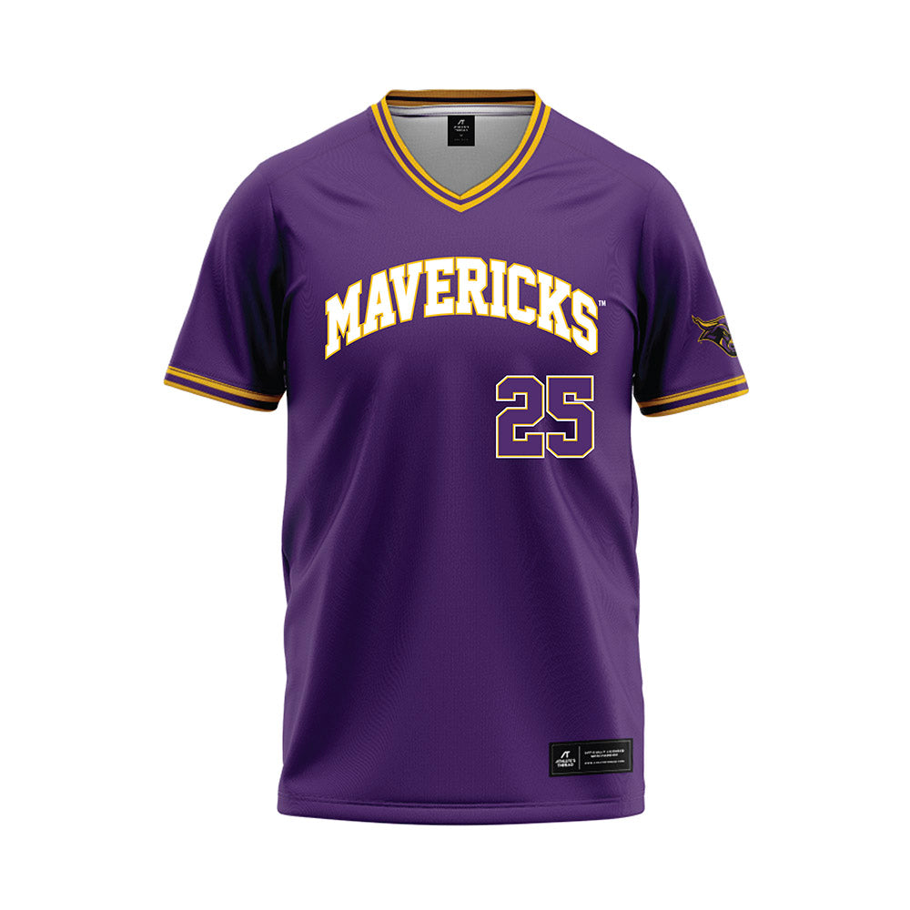 Minn. St. - NCAA Baseball : Pambos Nicoloudes - Purple Baseball Jersey-0