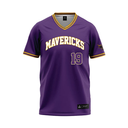 Minn. St. - NCAA Baseball : Benjamin Irsfeld - Purple Baseball Jersey-0
