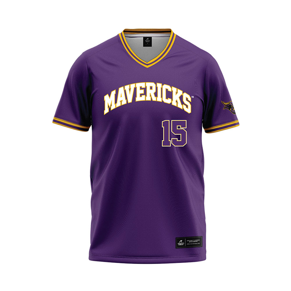 Minn. St. - NCAA Baseball : Sam Haugen - Purple Baseball Jersey-0