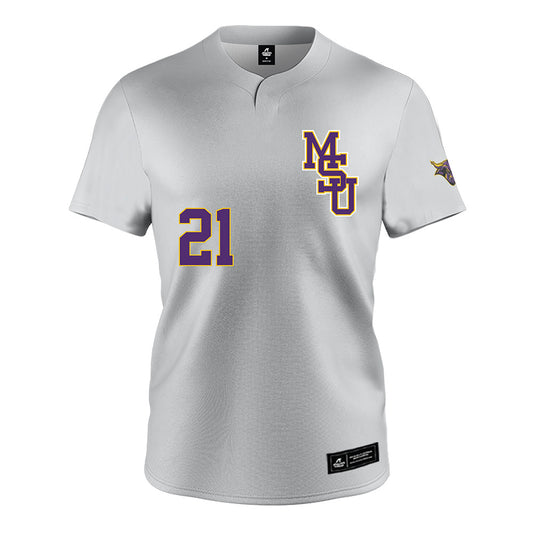 Minn. St. - NCAA Baseball : Gannon Reidinger - Grey Jersey-0