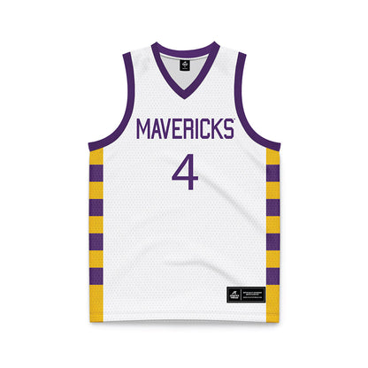 Minn. St. - NCAA Men's Basketball : Aric Walls - White Basketball Jersey-0