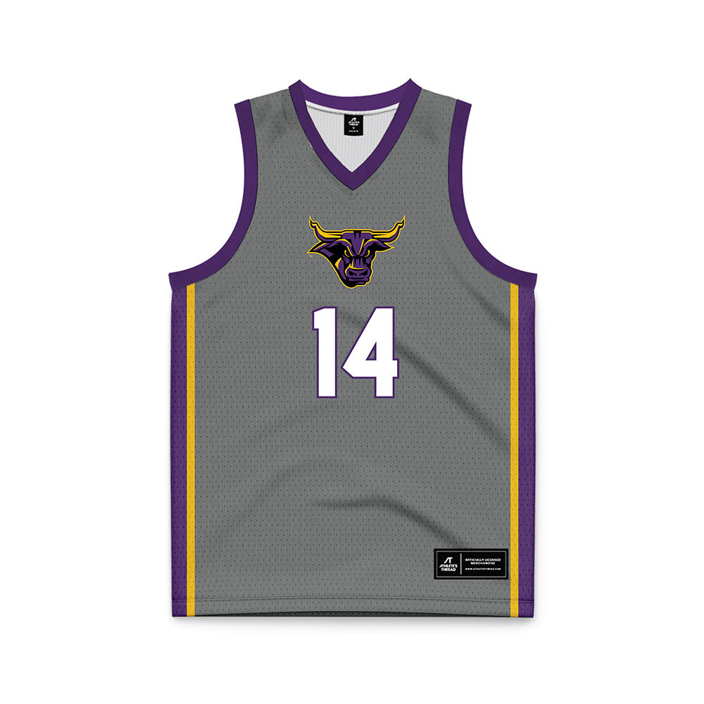 Minn. St. - NCAA Men's Basketball : Malcolm Jones - Dark Grey Basketball Jersey-0