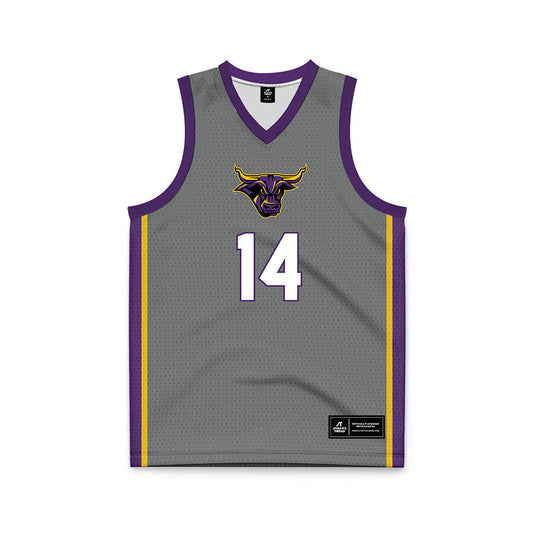 Minn. St. - NCAA Men's Basketball : Malcolm Jones - Dark Grey Basketball Jersey-0
