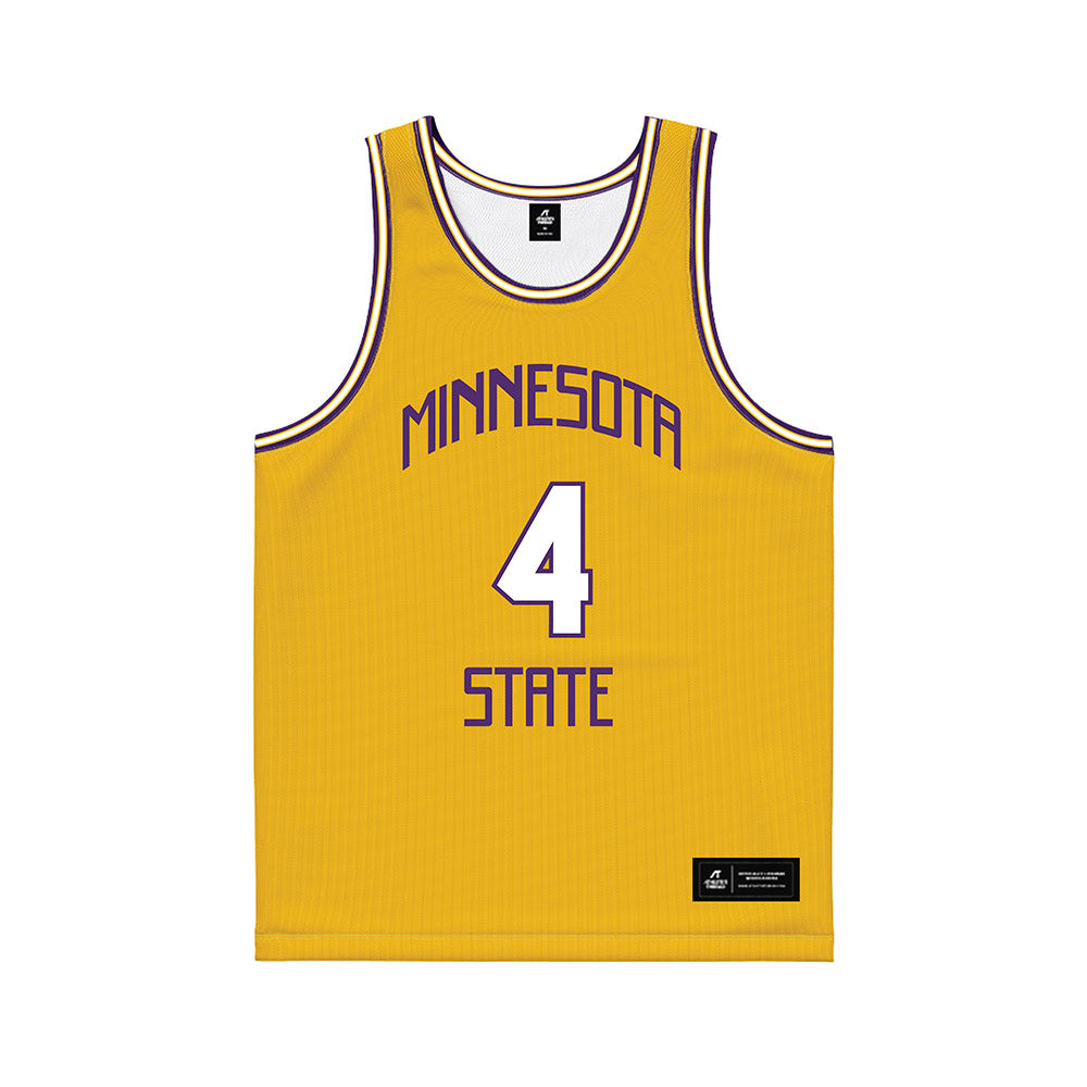 Minn. St. - NCAA Men's Basketball : Aric Walls - Gold Basketball Jersey-0