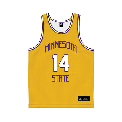 Minn. St. - NCAA Men's Basketball : Malcolm Jones - Gold Basketball Jersey-0